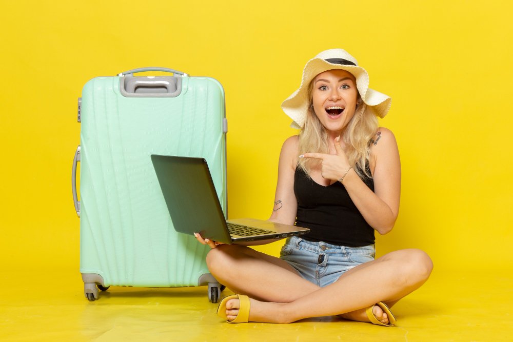 Priceline article. A picture of a woman excited about deals.